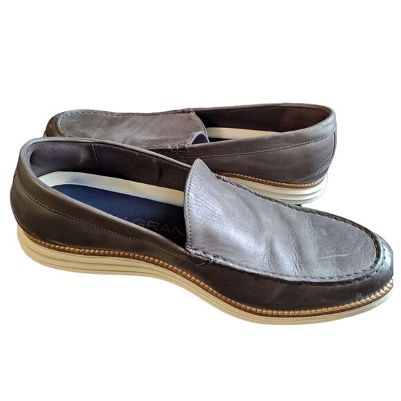 Cole Haan Original Grand Venetian Leather Loafers in Gray Size 13 - Picture 1 of 3